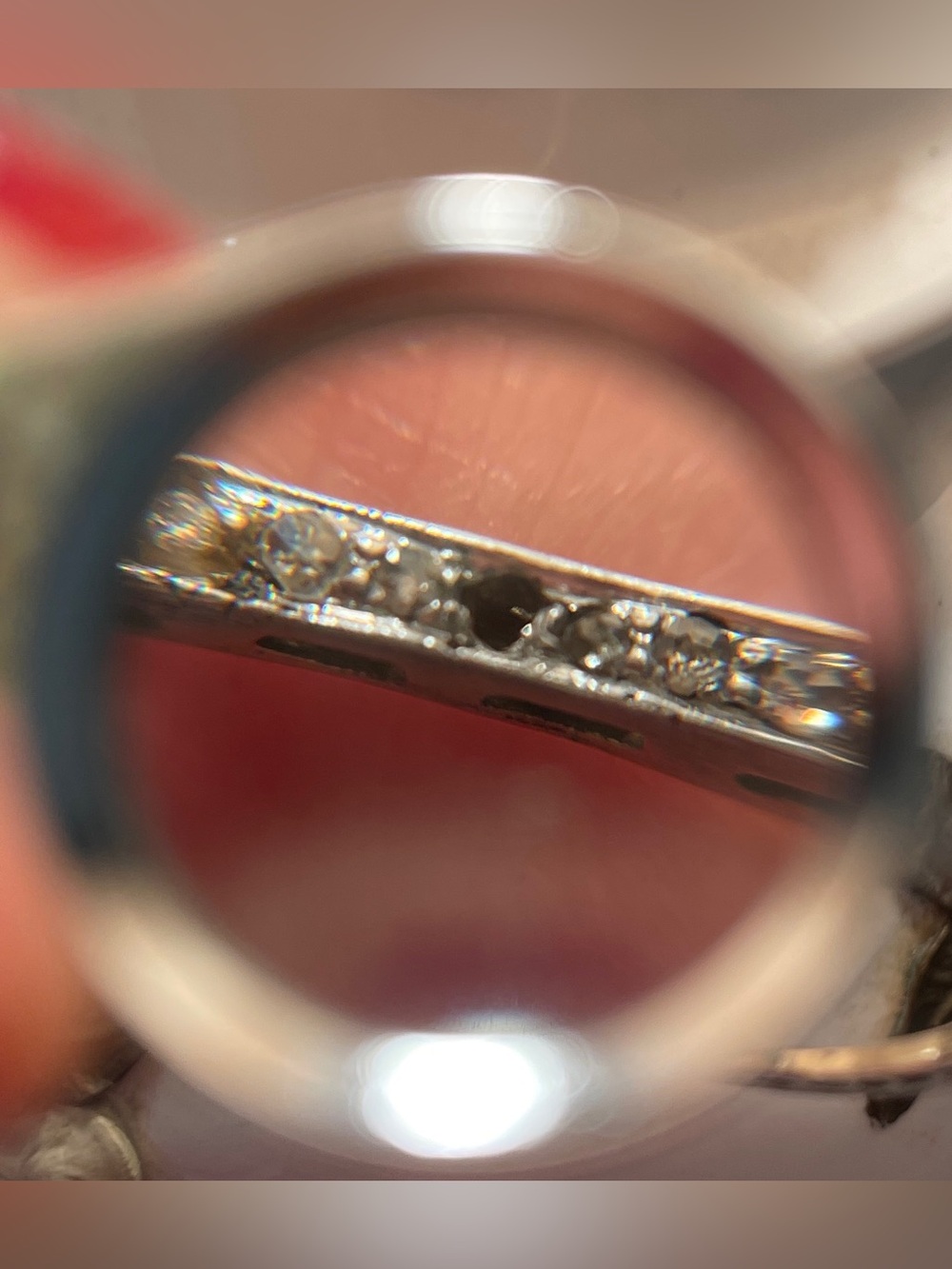 Vintage White Gold Natural Diamond Bangle - Picture 12 of 16